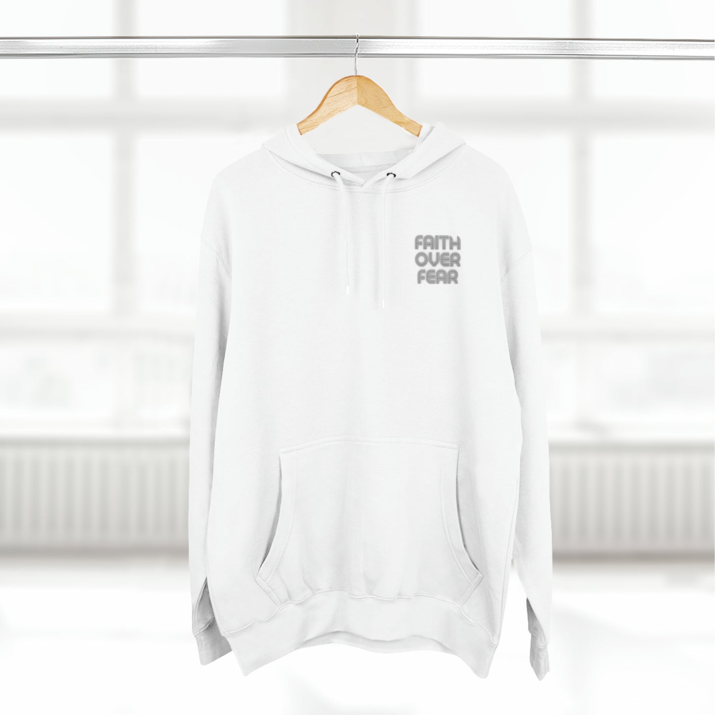 "Faith Over Fear" Unisex three-panel fleece hoodie