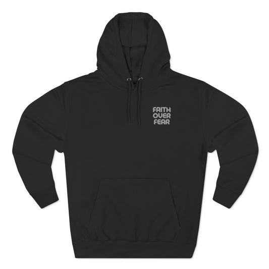 "Faith Over Fear" Unisex three-panel fleece hoodie